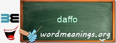 WordMeaning blackboard for daffo